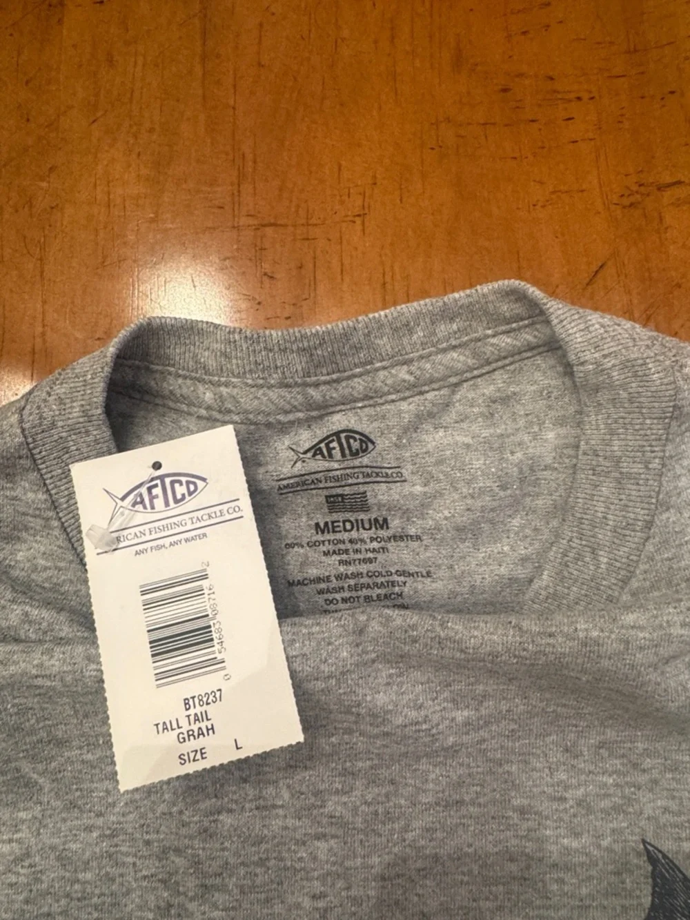 AFTCO Heather Gray Long Sleeve Crew_2
